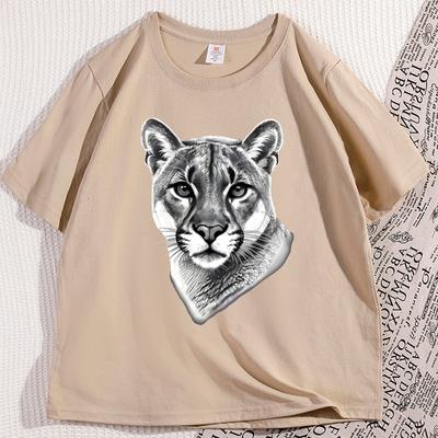 Cougar T Shirt Naturliche Big Cat Beauty Graphic T Shirts Top Unisex Unisex Comfortable Shortsleeve Tshirts Unisex Clothing