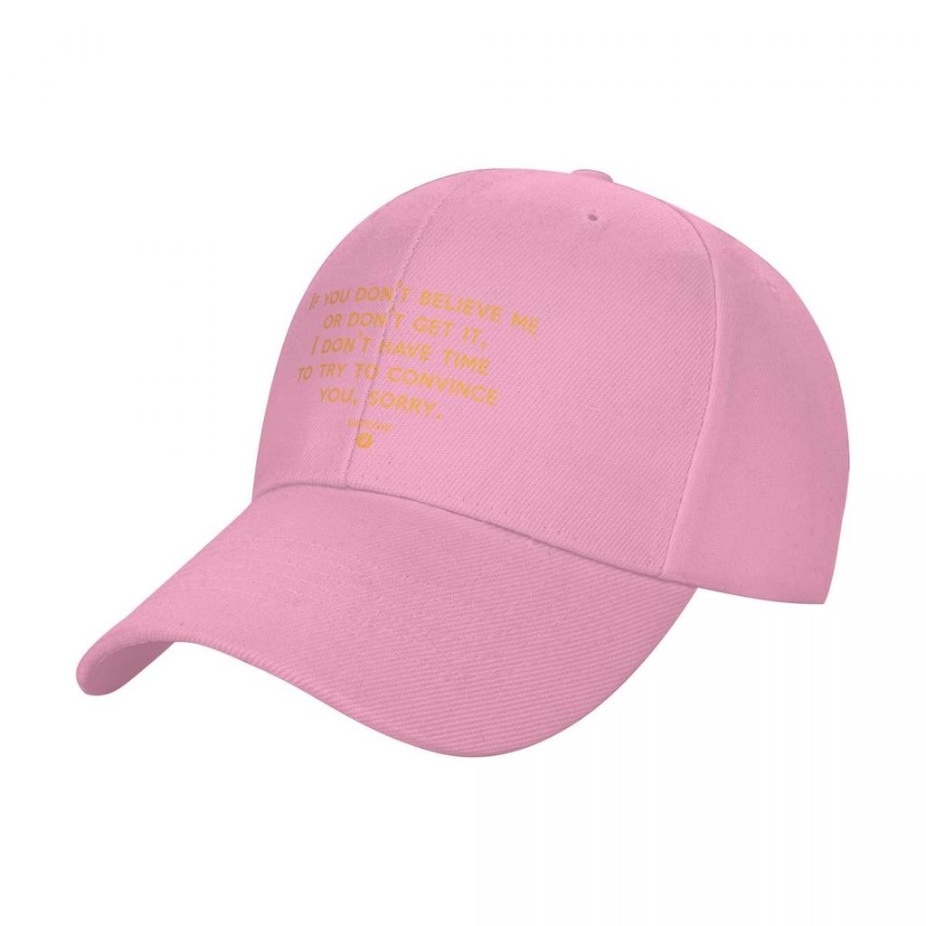 Famous Satoshi Quote If You Don't Believe Me Bitcoin Baseball Cap Icon Luxury Hat Western Hat Baseball For Men Women's