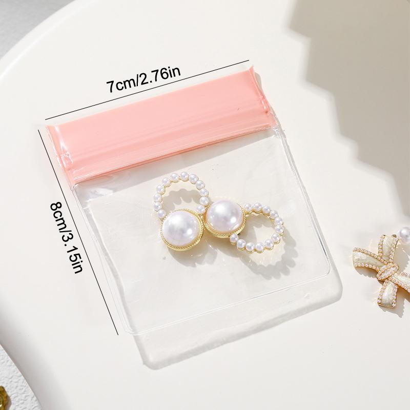 10 шт. Прозрачные мешочки-органайзеры для ювелирных изделий, утолщенные, антиокислительные, с застежкой-молнией, для хранения браслетов, колец, серег 70x80mm