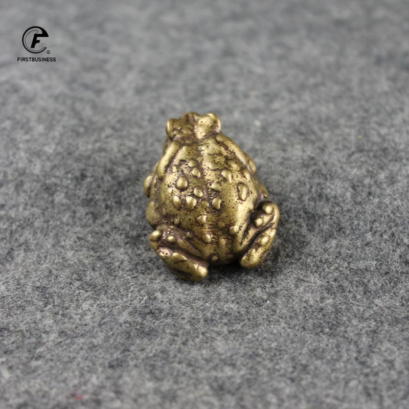 Lucky Rich copper toads frog Golden toad Animal solid copper Statue Animal mascot Decor Home Pure copper Carving Car Decorations