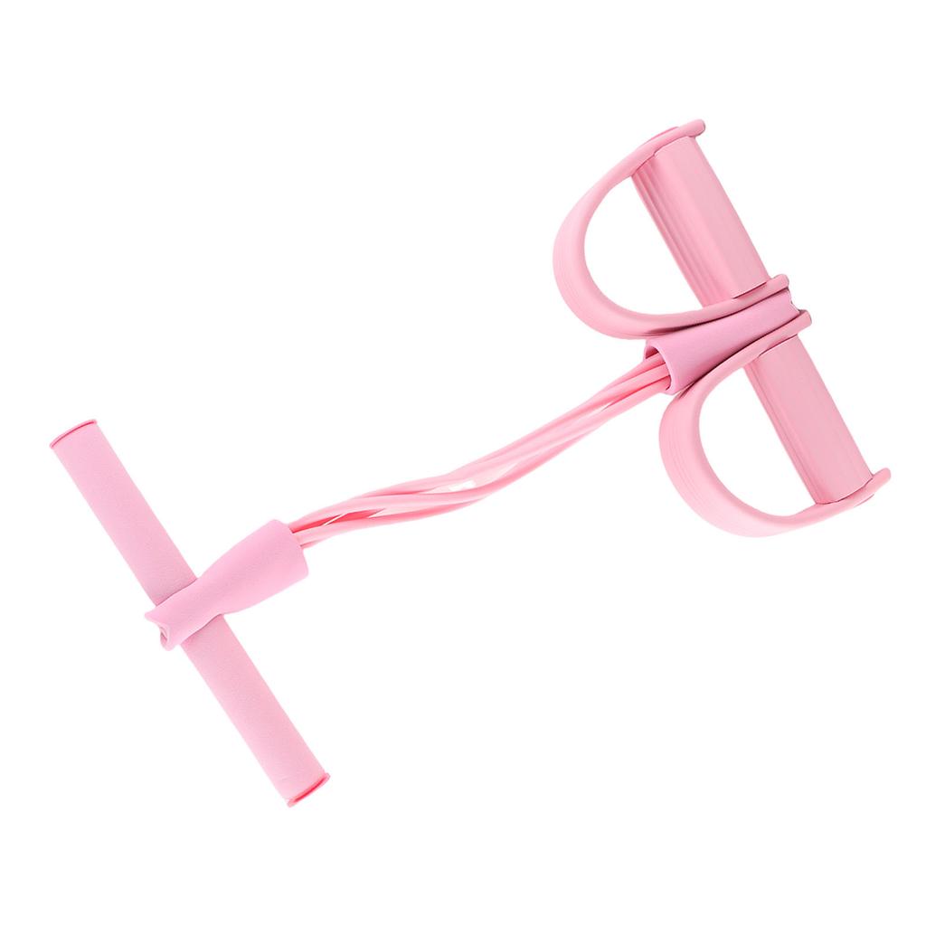 4 Tube Elastic Pull Rope Sit Up Training Pedal Resistance Band   Stretching Fitness Equipment