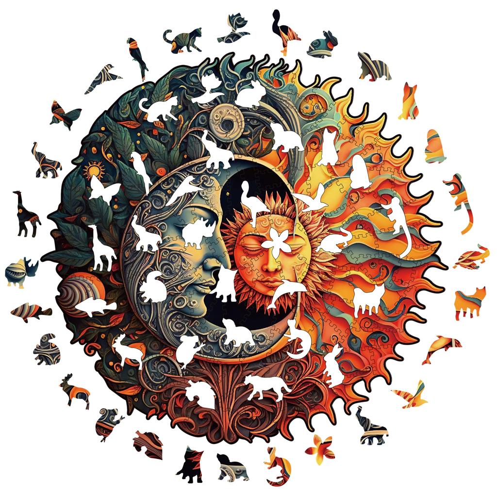 Wooden Puzzle for Adults 200 Pieces Unique Irregular Animal Shape Wooden Jigsaw Puzzle Creative Gifts for Teens and Adults