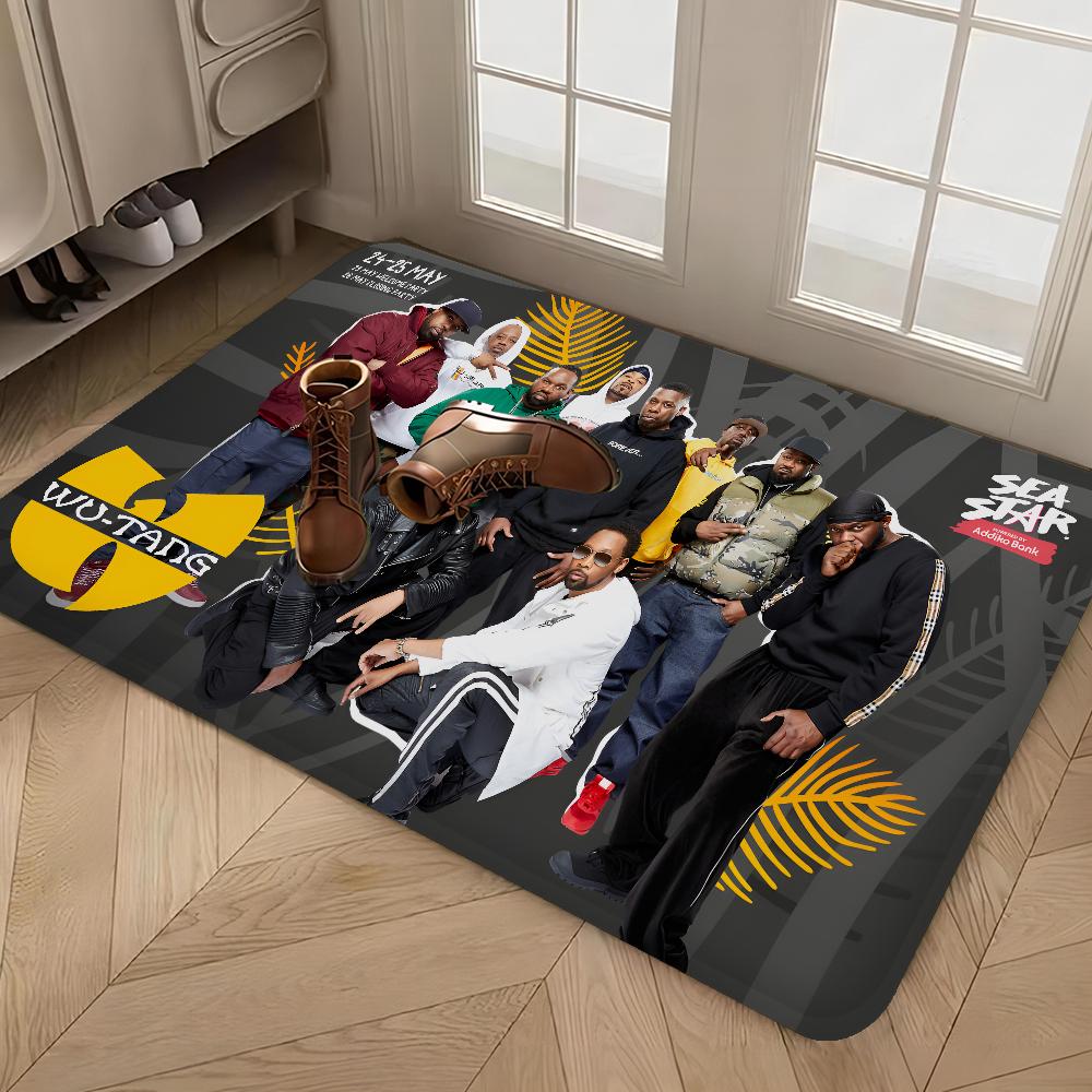 W-WU-T-TANG C-CLAN Entrance Door Mat Washable Non-Slip Living Room Sofa Chairs Area Mat Kitchen Alfombra