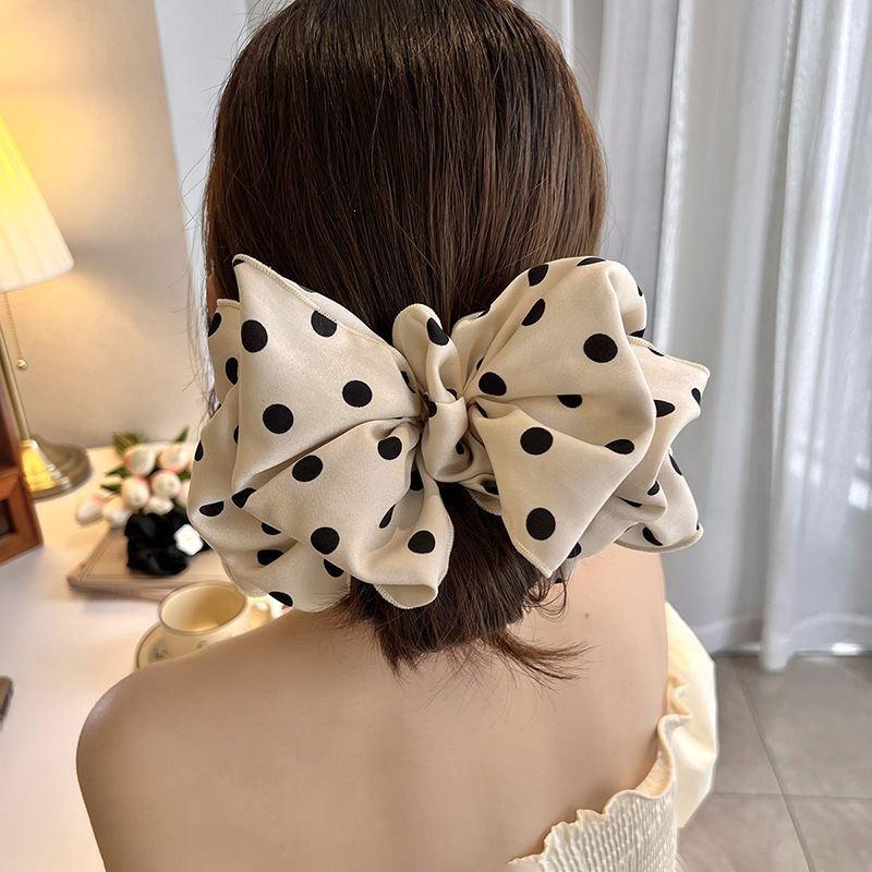 Polka Dot Big Bow Hair Clip - Fairy Style Summer Accessory for Women