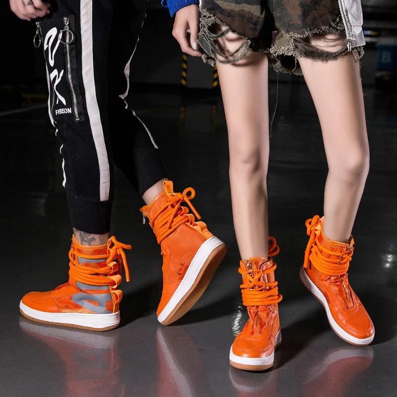 46 Large Size Couple Fashion Non-slip Shoes Men's and Women's High Top Canvas Shoes Personality Men's and Women's Boots