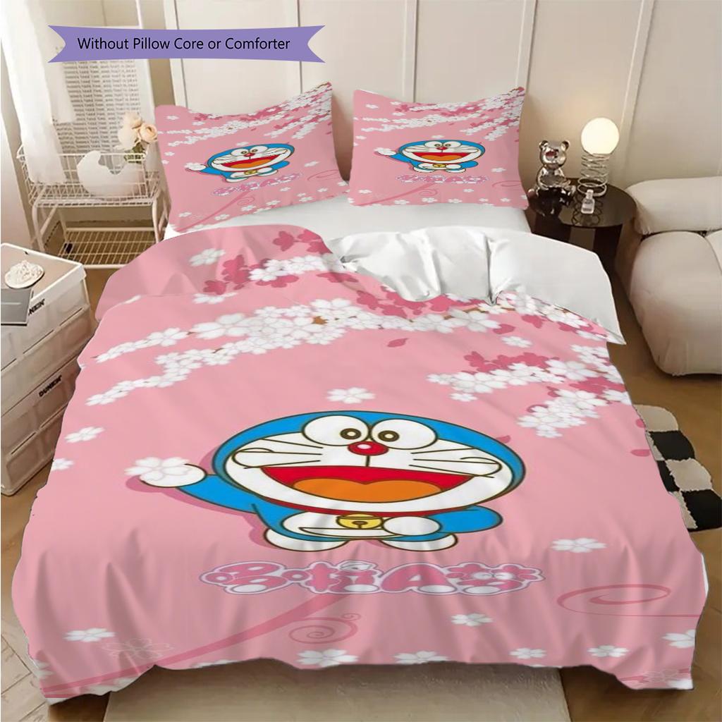 Ropa de cama Doraemon Azul Lindo 1 Funda Nórdica 2 Fundas de Almohada Sin Relleno Juego de Ropa de Cama Funda Nórdica y Funda de Almohada Regalo de Navidad Cumpleaños