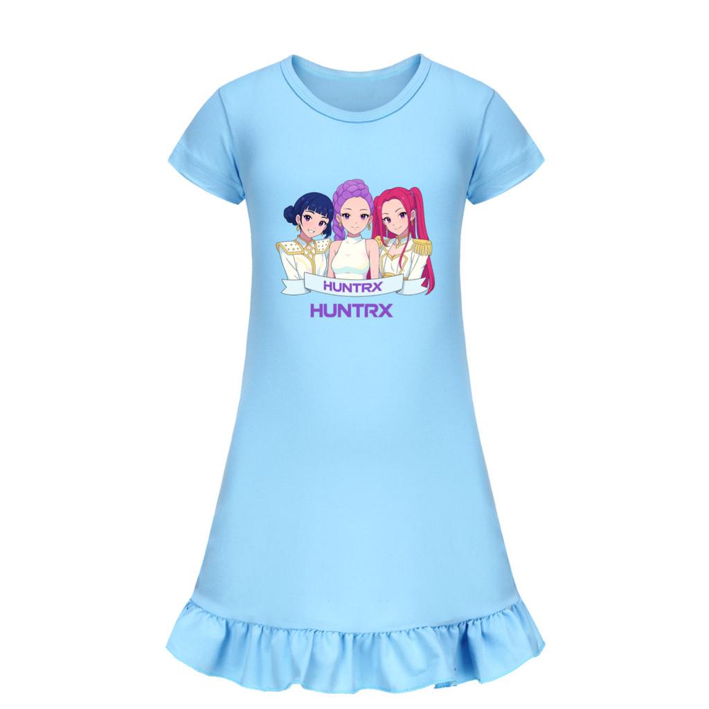 5026 Kids Girls Mira Zoey Rumi Printed Ruffle Short Sleeves Casual Dress