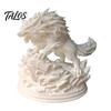 3D Printed Wolf Statue, Howling Wolf Figurine, Wild Wolf on Rock Sculpture, Collectible Animal Ornament for Home Office Desk