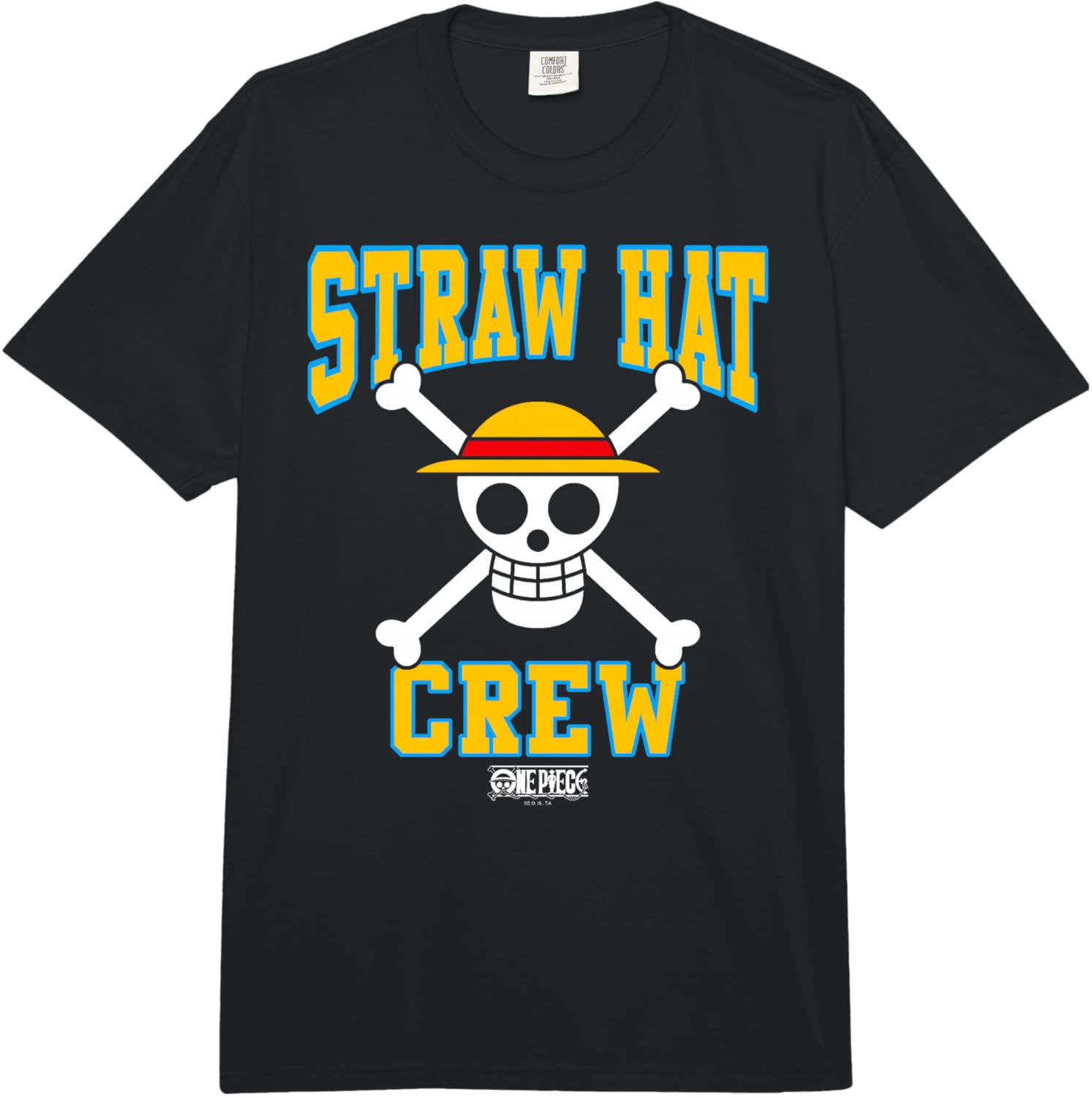 

One Piece Anime Straw Hat Crew Athletic Type Jolly Rogers Comfort Colors Adult Heavyweight T-Shirt S разноцветный
