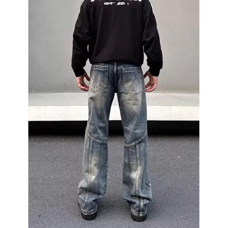 Minimalist Men'S Versatile Youth Fashion Jeans, New Loose Straight Leg Summer Pants, Men'S Temperament Trend