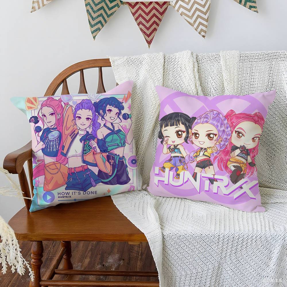 KPopS D-Demon H-Hunters Pillow Case Plush Fabric Soft  Pillowcase Double Sided Print Cushion Cover Household Gifts