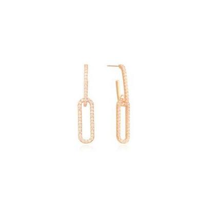 OST Roségold Cubic Clip-Ohrringe OTE120402QPW