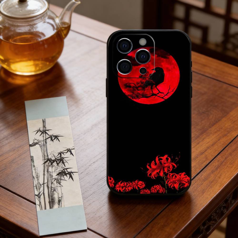 Rote Spinnenlilie Handyhülle Silikon Weich Für IPhone 17 16 15 14 13 12 11 X XR Plus Pro Max Plus