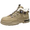 Winter Men Boots With Fur Comfortable Work Shoes Mens Warm Leather Boots  Waterproof Ankle Boots No-slip High Top Shoes