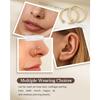 Bobisty 20G Nose Ring Thin Hypoallergenic Surgical Steel L-Shape Nose Stud Set Cubic Zirconia Nose Piercing Jewelry for Women