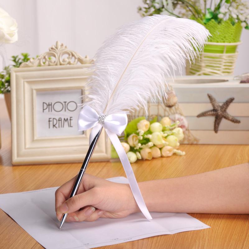 White Sash Wedding Guest Book and Pen Set with Bowknot Reception Signatures White Sash Wedding Guest Book and Pen Set with Bowknot Reception Signatures