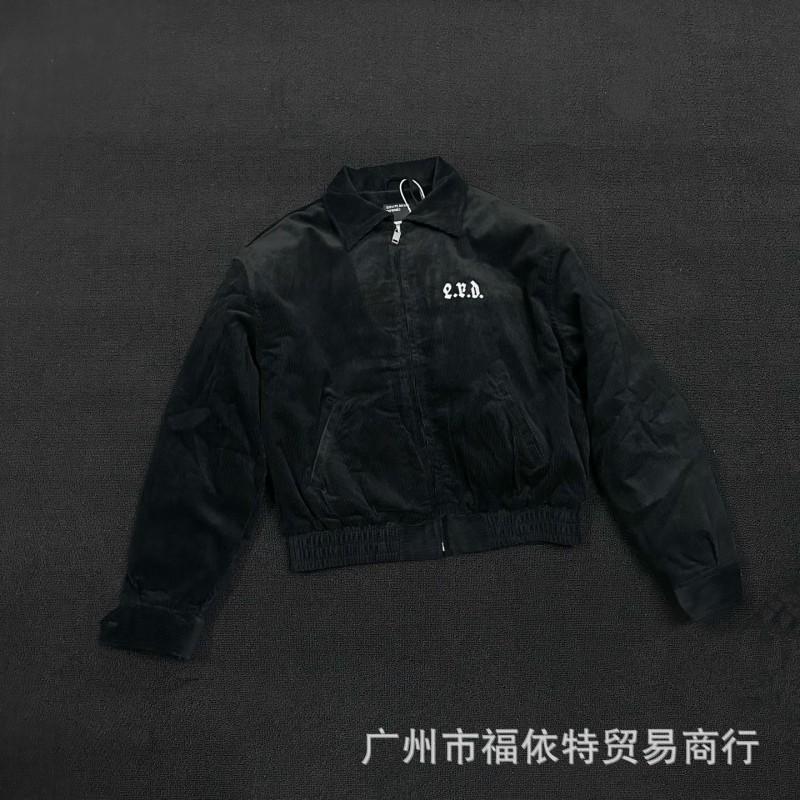 ERD Street Style Embroidered Corduroy Jacket Teen Boys Loose Fit Casual Outerwear 25FW