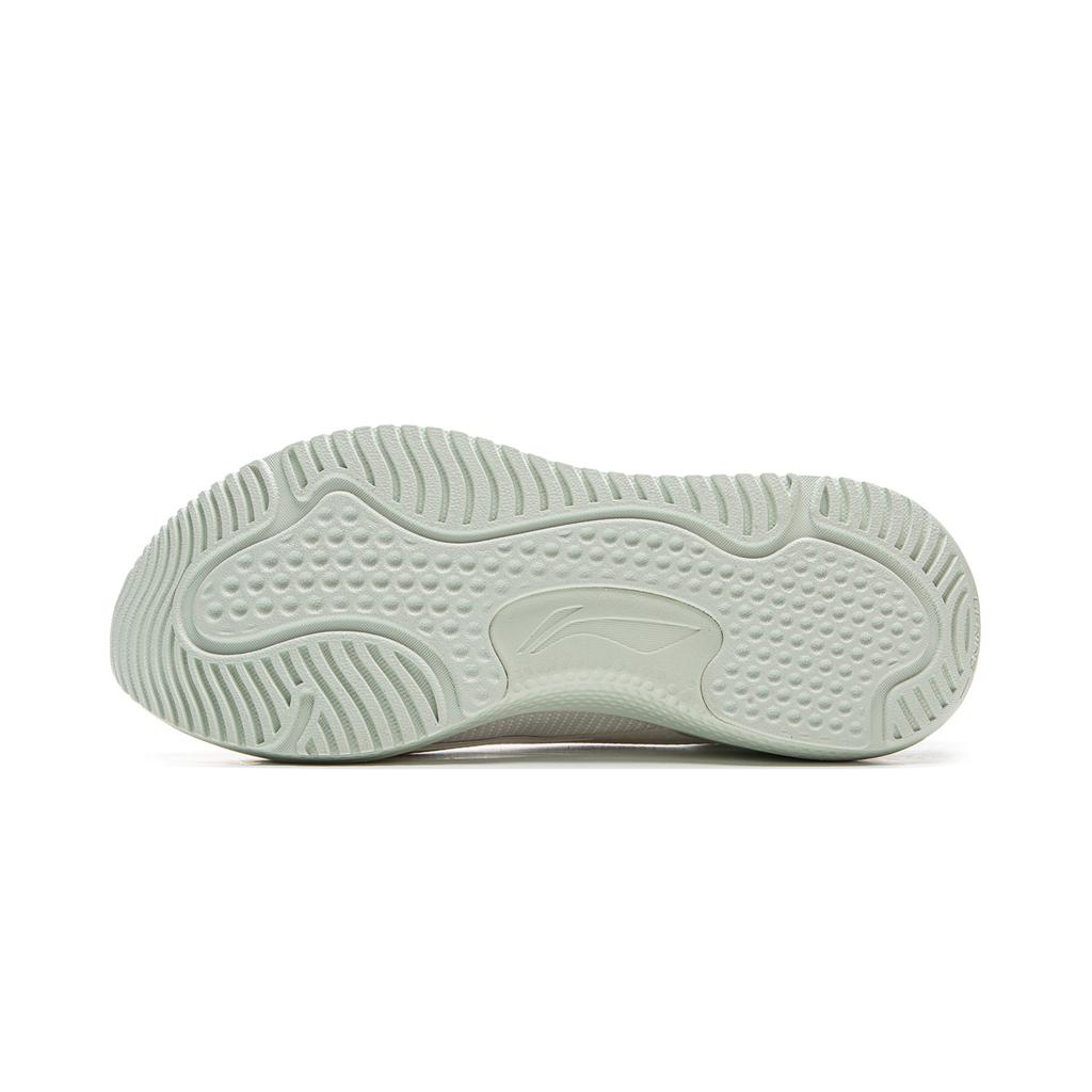 Li Ning Cushioning Slip Resistant Abrasion Resistant Lightweight Low Top Running Shoes Women's Mist White ARSV016-2