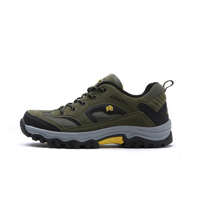 Outdoor shoes breathable men's shoes autumn green trend fashion warm low-top hiking shoes