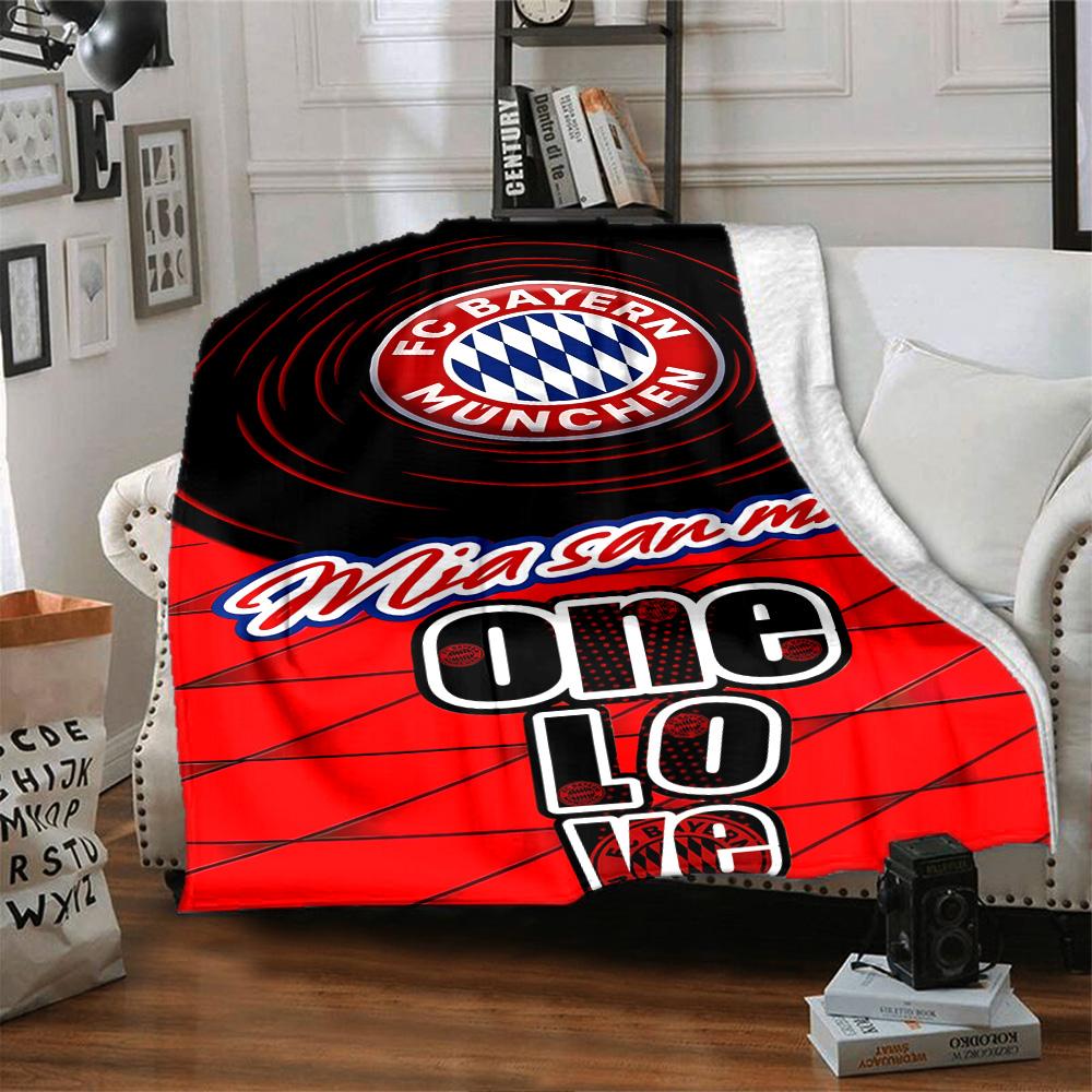 Bayern Munich Emblem Blanket Ultra-Soft Great for Picnics Office Bedding Four Seasons Multipurpose Playful Design