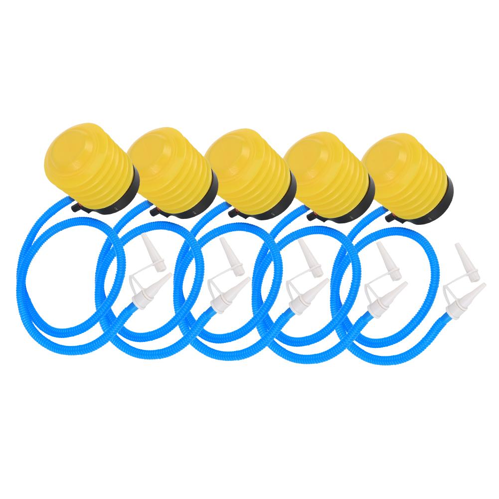 

5PCS Yellow Foot Air Pump 4.5 Inch Plastic Wedding Festivals Balloon Yoga Ball Inflator