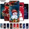 Christmas Phone Cases For Samsung Galaxy S10 /Galaxy S10e /Galaxy S10 Plus Case Black Silicone Soft Santa Claus TPU Bumper Funda