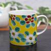 Waza no Kura: Stylish Kutani Ware Mug with Floral Pattern, High-Quality Ceramic, Made in Japan