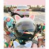 2PCS Motorcycle Helmet Decoration Cat Ear Cute Car Decoration Sticker Motorcycle Helmet Decoration (cat Ear Shaped Bread)