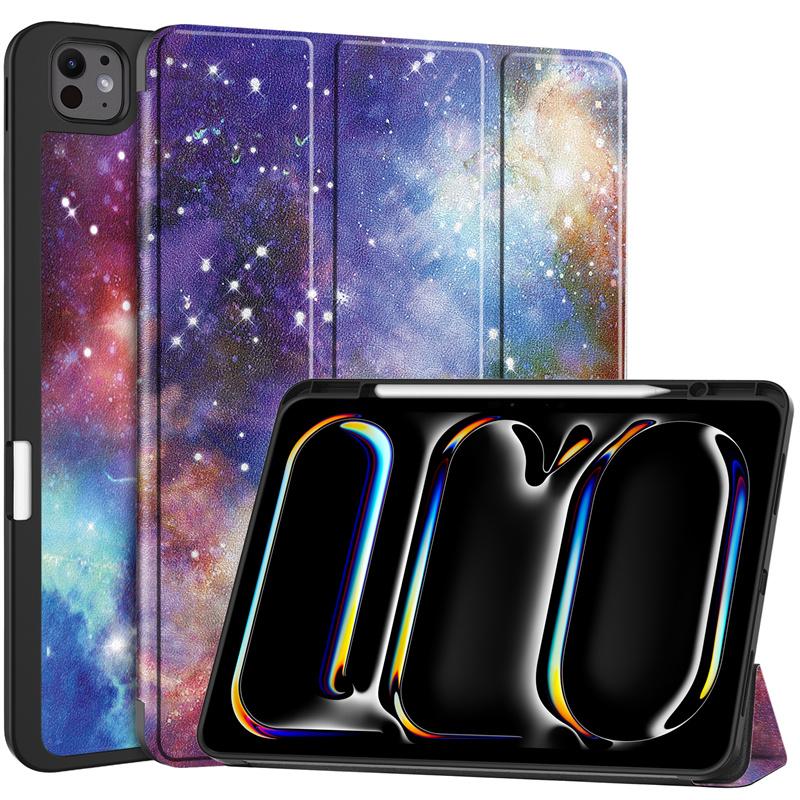 

Чехол для iPad Pro 13 дюймов 2024 с держателем для ручки, складной кожаный противоударный смарт-чехол для iPad Pro M4 iPad Pro 13 2024, чехол Coque iPad Pro 13 2024 7th