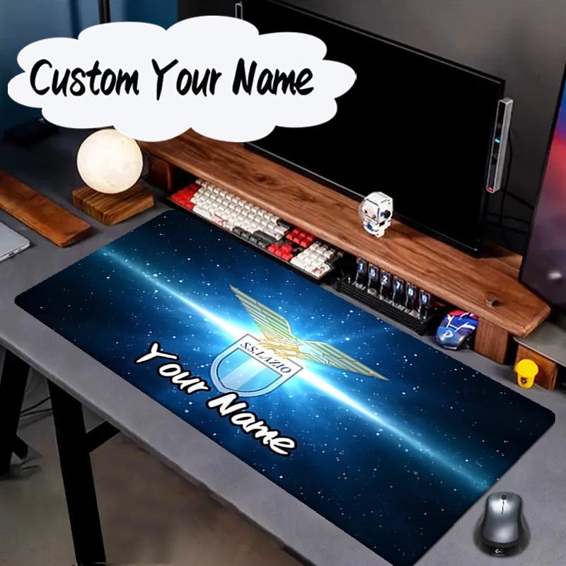Özel İsim Mouse Pad Lazio Futbol Kulübü Amblemli Mouse Pad, Oyun Mouse Pad'i, Klavye Altlığı, Bilgisayar Dizüstü Bilgisayar için Masa Dekoru Fan Doğum Günü Hediyesi