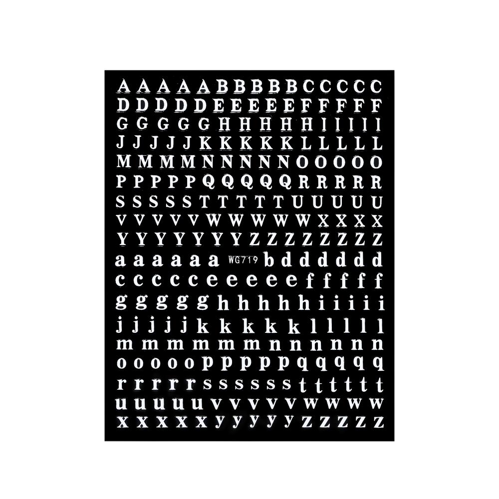 Adesivi Decorativi Lettere Alfabeto Numeri 2-9mm Riempitivo Resina Epossidica Oro Argento Per Stampi in Silicone Fai da Te Riempimenti per Artigianato