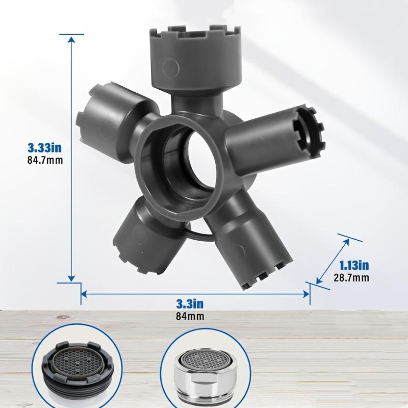 Universal 10-in-1 sink aerator removal tool, wide size coverage. Durable kit for daily faucet aerator disassembly and repair.