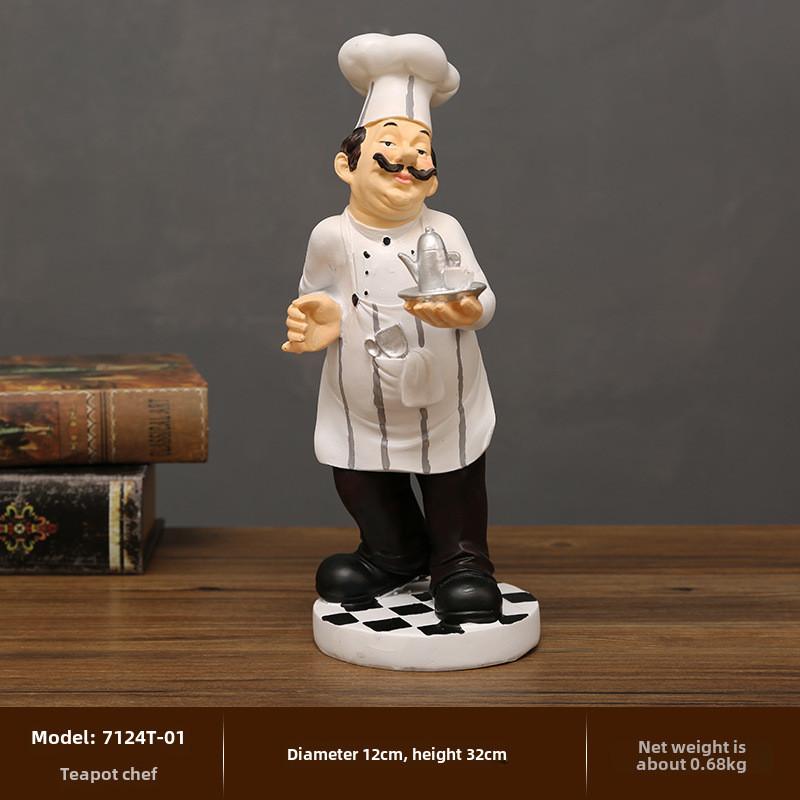 Figurine Chef Resin For Living Room Cake Shop Decoration Gifts Students For