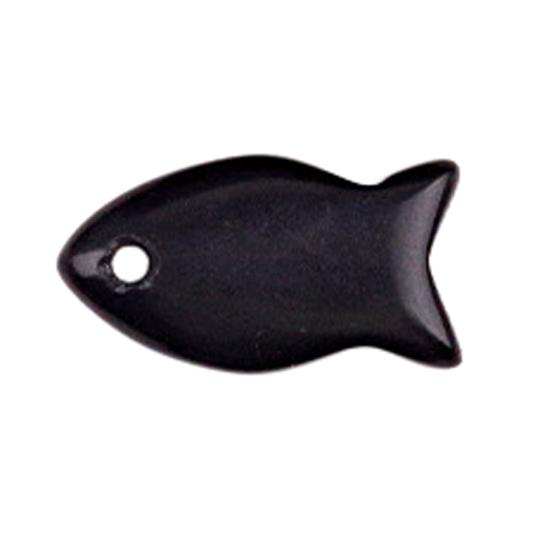 

22mm Small Fish Pendant with Six Rare Faux Crystals Handmade Natural Materials Polished Smooth DIY Jewelry Charm D