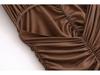 2024 Winter Women's European & American Style Halter Neck Waist-Hugging Dress