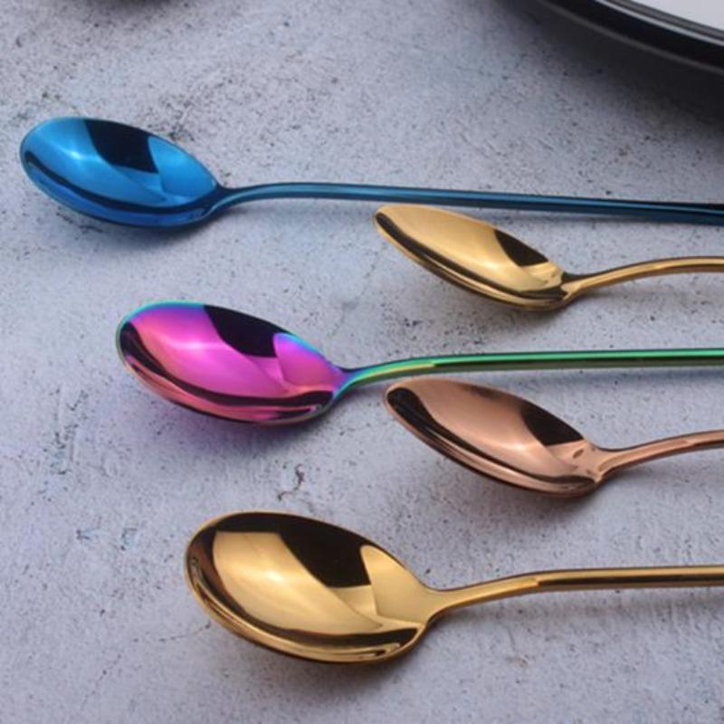 1PCS Excellent Coffee Lightweight Comfortable Spoon Mirror Polishing To Grip