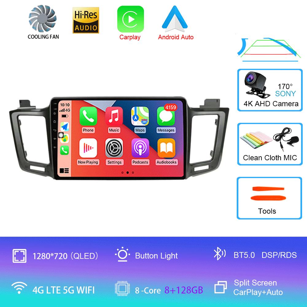 Android 14 For Toyota RAV4 RAV 4 2013 2014 2015 2016 2017 Multimedia Player 4G Carplay Car Radio GPS Stereo Head Unit Auto