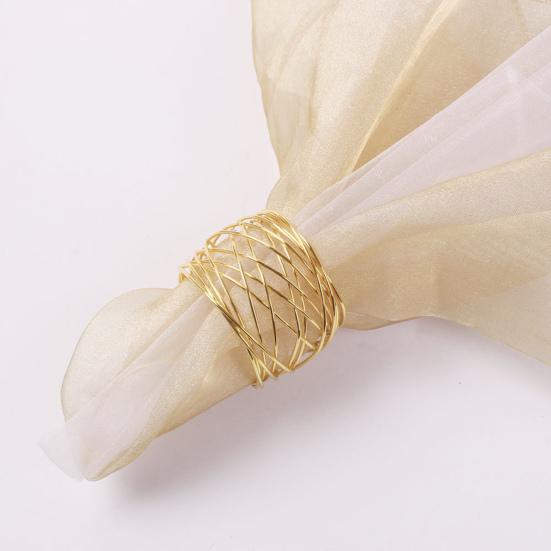 Set Di 8 Portatovaglioli In Metallo Dorato | Anelli Portatovaglioli Eleganti Per Matrimoni, Cene E Festività (Diametro 3,3 Cm)