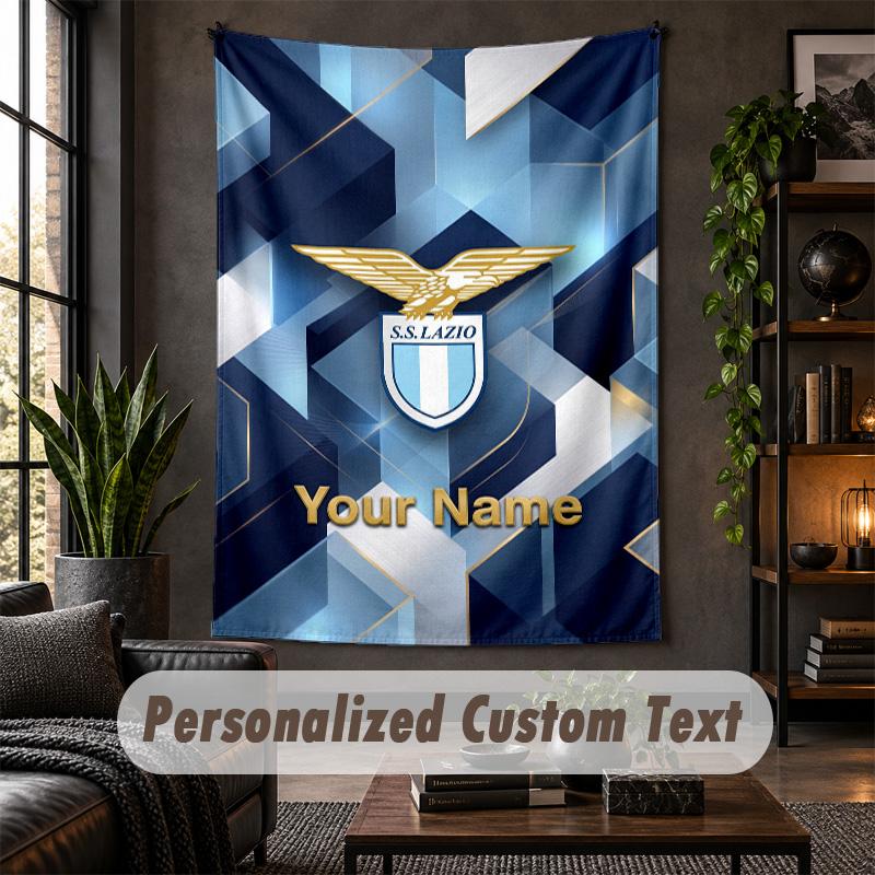 Wall Tapestry Lazio FC Print Custom Name Text Wall Hanging Home Decor