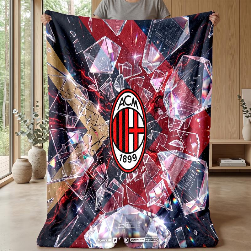 AC Milan Theme blanket Soft Flannel Blanket Plush Throw Blanket Cozy Sofa Bed Blanket for Home Decor