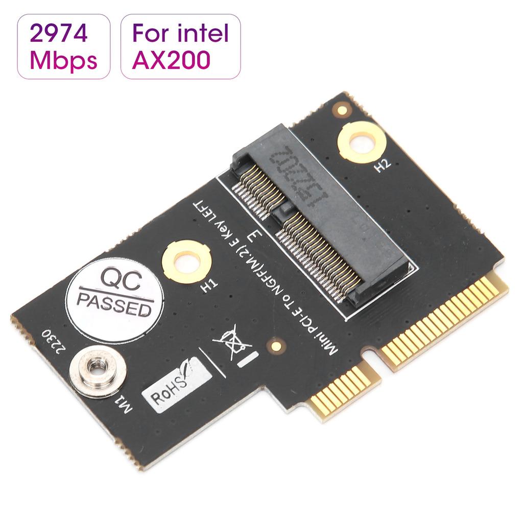 M.2 NGFF Key E to LowProfile Mini PCIE Adapter Converter Wifi for intel AX200 Lenovo Y510P