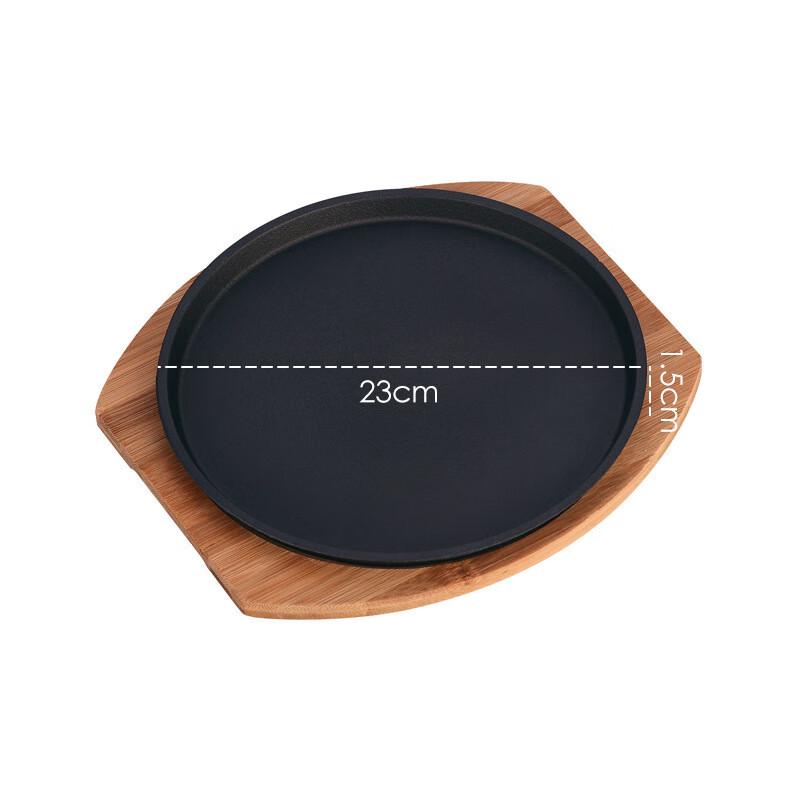 

ZISIZ Чугунная сковорода-гриль теппаньяки с бамбуковой доской