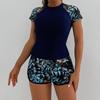 Women's Printed Tankini Sports Swimwear Set