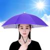 Outdoor Foldable Head Umbrella Hat Windproof Fishing Head Wearing Sunshade Rain Gear Portable Umbrella Camping Beach Head Hats