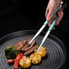 2Pcs BBQ Grill Tongs Korean Barbecue Meat Tongs Stainless Steel Food Clamp Small Cooking Tongs BBQ Accessories Kitchen Tools