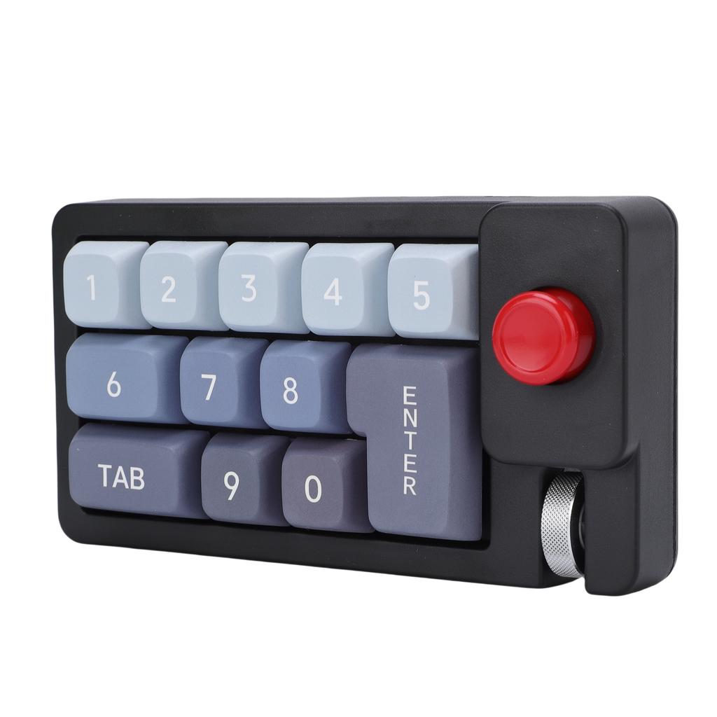 Wired Mechanical Number Pad Type C Hot Swappable Numpad Keyboard with 12 RGB LED Backlight Joystick Roller