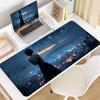 Large Mouse Pad for Office, FPS, Smooth Surface, Anime Style, Traditional Design, , High-End Desk Mat, 800*300*2mm, Future City Lights And Fireworks
