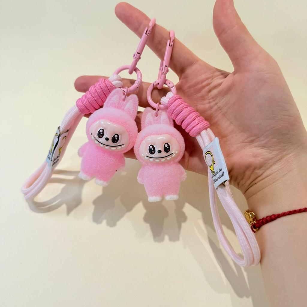 Labubu Plüsch Schlüsselanhänger Neu 4CM Schutt Vinylpuppe Plüsch Anhänger Niedlicher Taschenanhänger