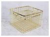Rose Gold Large Iron Art Storage Basket with Handle - Desktop and Kitchen Organizer