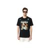 Character Print Crew Neck Straight Cut Short Sleeve T-Shirt Unisex Tops Black IM4423-010